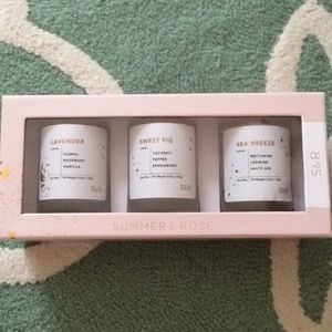 Summer and Rose new trio candle set